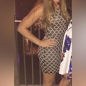 Black and gold dress